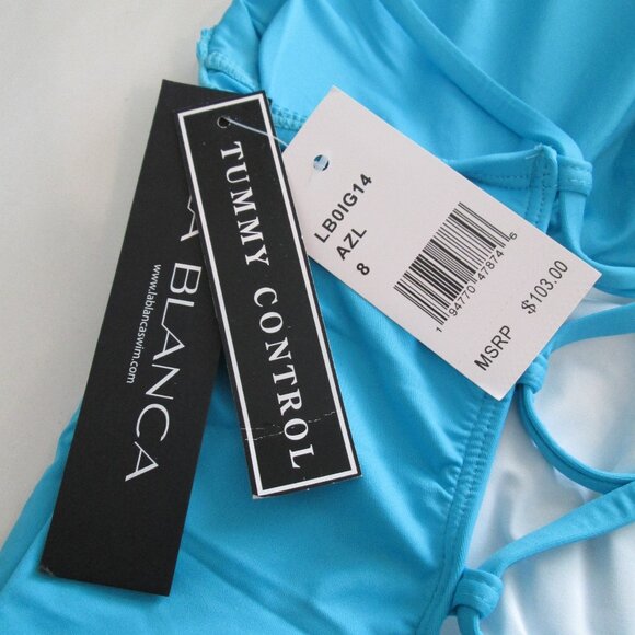 La Blanca One-Shoulder One Piece Swimsuit Sz 8 NWT - Picture 7 of 10